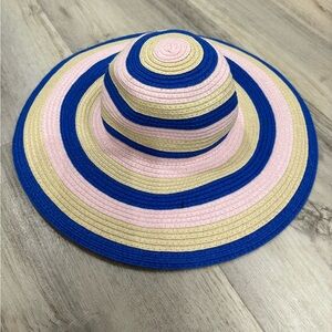 Baby 0-6 Months Striped Straw Hat Pink Blue  Janie and Jack Spring 2019